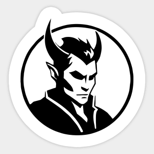 Minimalist Vector Tiefling Noble Sticker